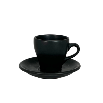 SERO TULIP CUP SAUCER SET PASTEL BLACK 17CL ( TU2017M )