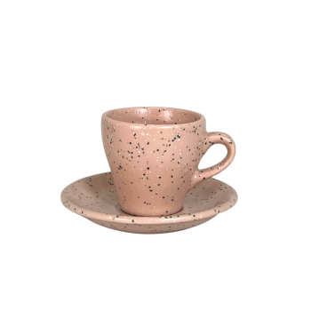 SERO TULIP CUP SAUCER SET TERRAZZO PINK 17CL ( TU2032M )